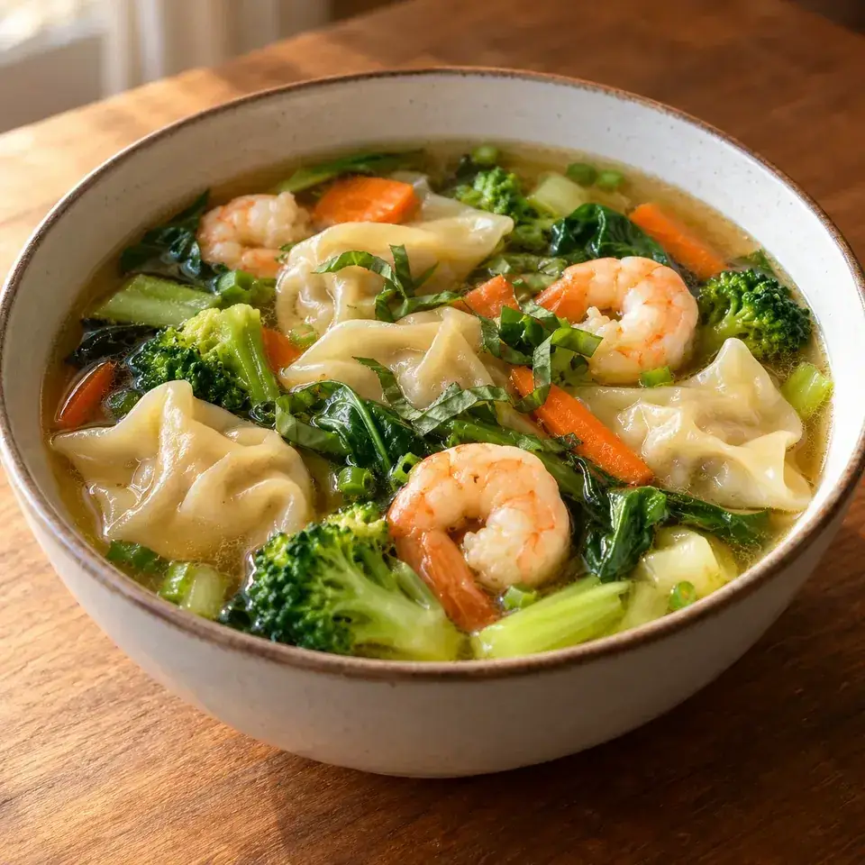 Homemade Wor Won Ton Soup — serving inspiration