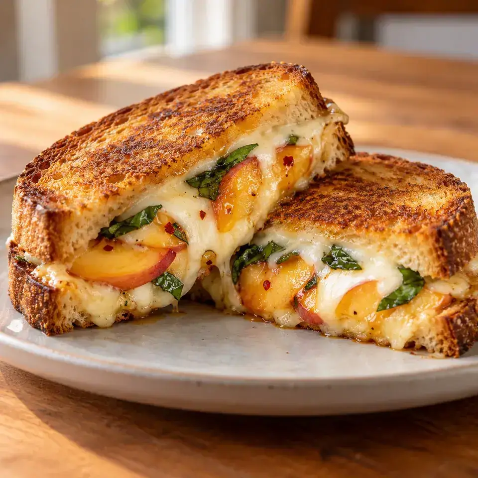Honey Peach Grilled Cheese — serving inspiration