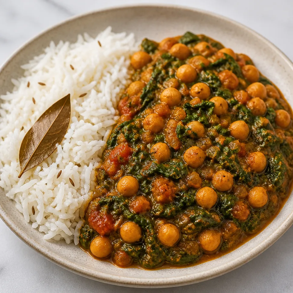 Instant Pot Chana Saag — serving inspiration