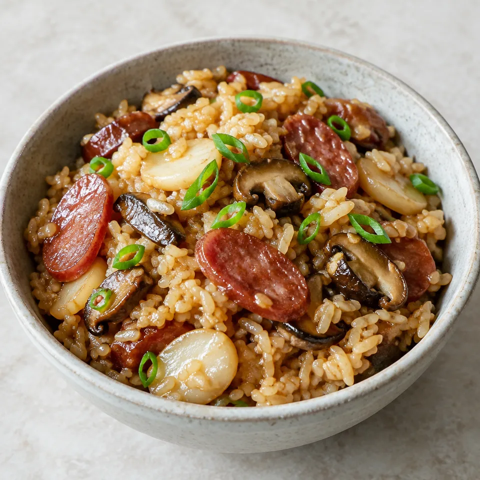 Instant Pot Chinese Sausage Rice (腊肠饭) — serving inspiration