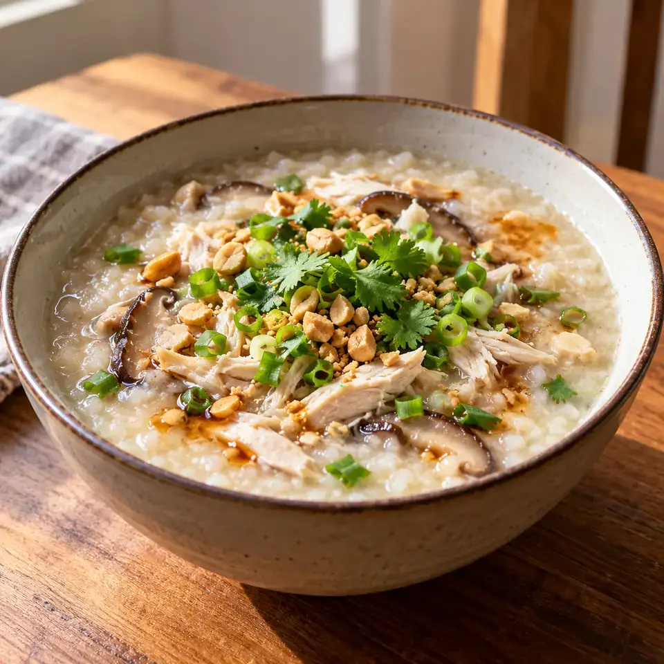 Instant Pot Congee (Rice Porridge) — serving inspiration