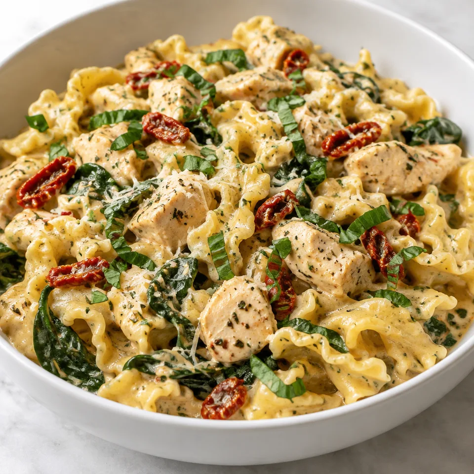 Instant Pot Creamy Tuscan Chicken Pasta — serving inspiration
