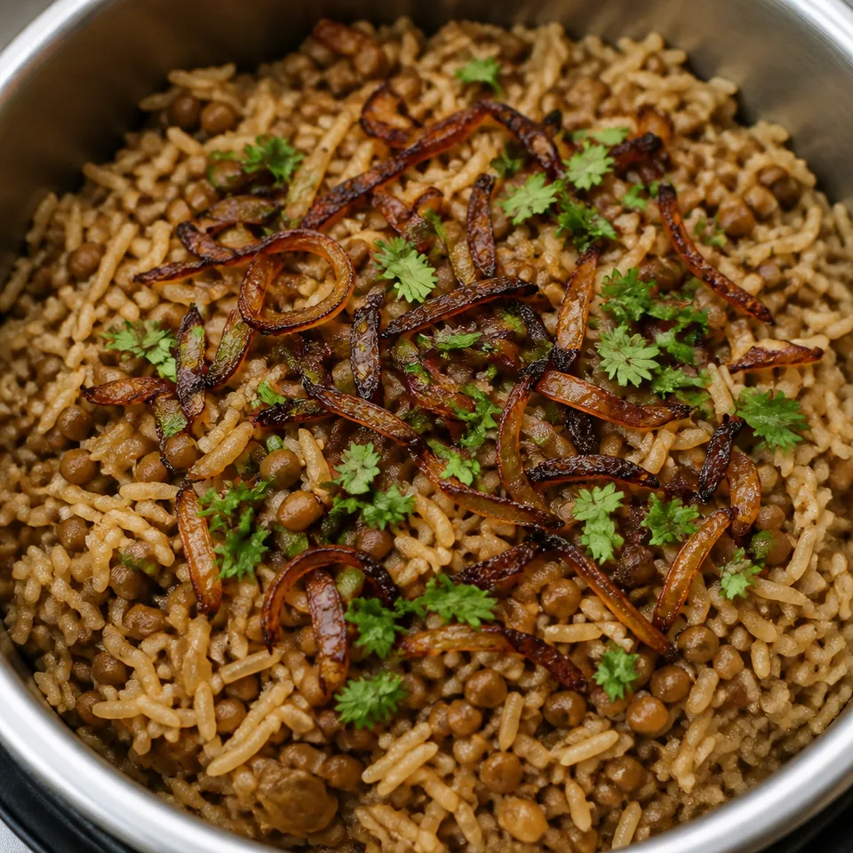 Instant Pot Lentils & Rice (Mujadara) — serving inspiration