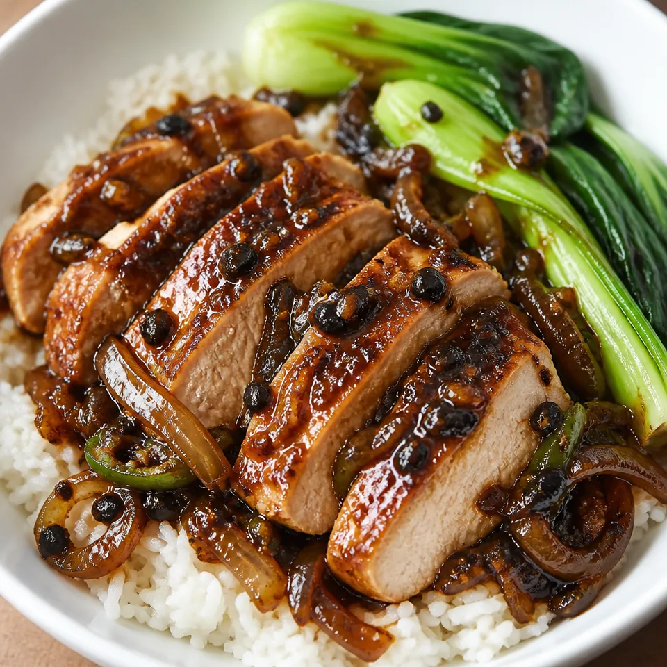 Instant Pot Pork Chops with Black Bean Sauce — serving inspiration