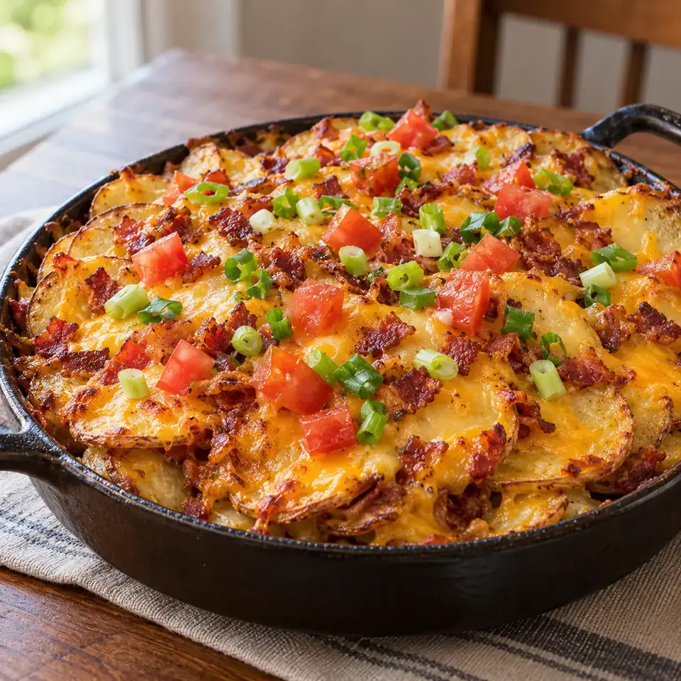 Irish Pub Style Potato Nachos — serving inspiration