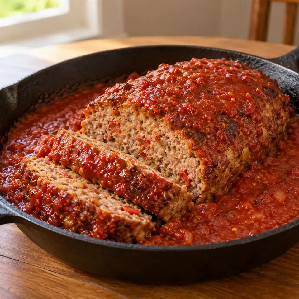 Italian Meatloaf with Marinara Sauce — serving inspiration