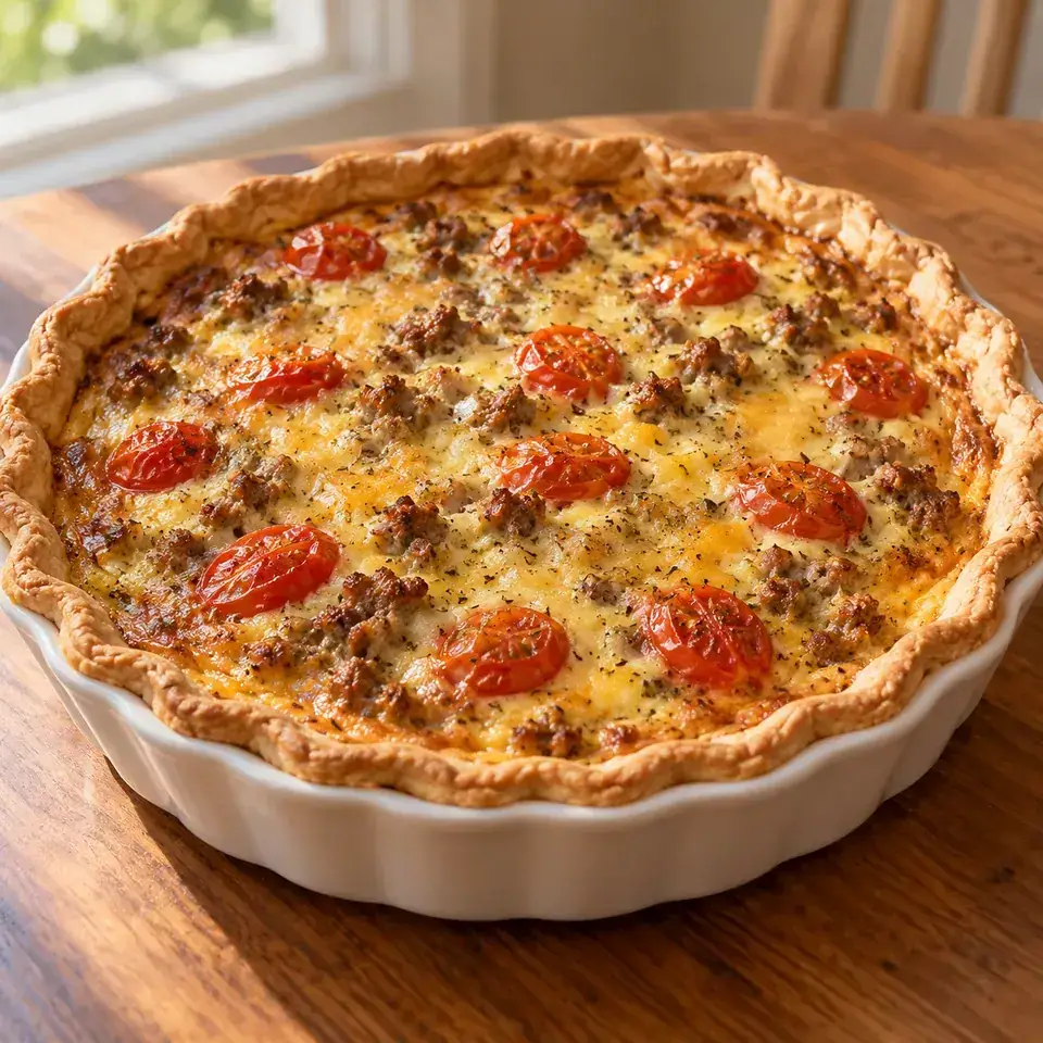 Italian Sausage Quiche — serving inspiration