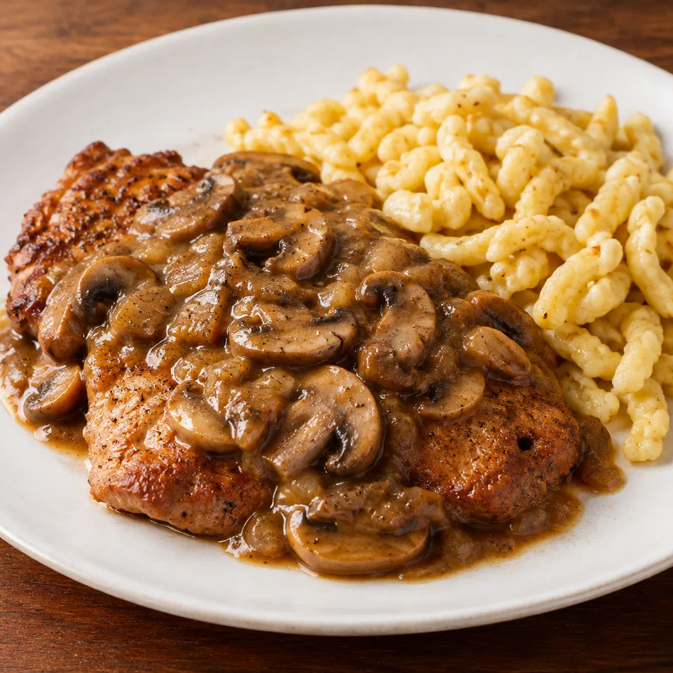 Jägerschnitzel — serving inspiration