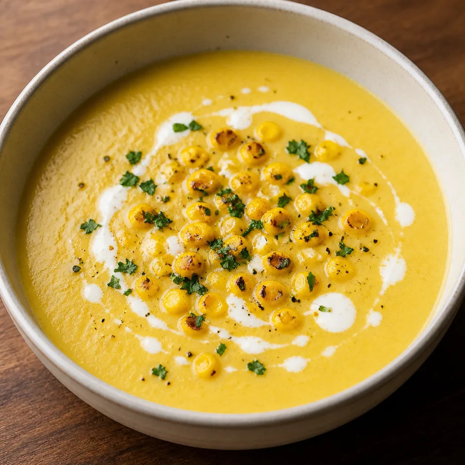 Japanese Corn Soup (corn potage) — serving inspiration