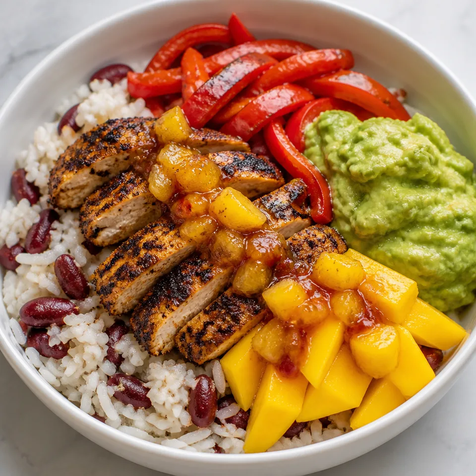 Jerk Chicken Bowls — serving inspiration