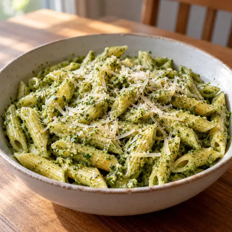 JUICY Pesto Pasta! — serving inspiration