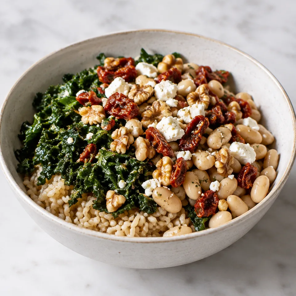 Kale and White Bean Power Bowls — serving inspiration