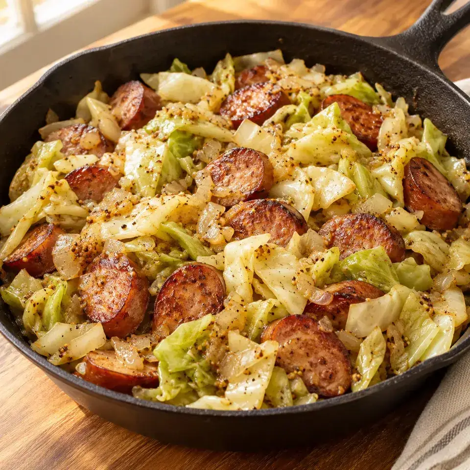 Kielbasa and Cabbage Skillet — serving inspiration