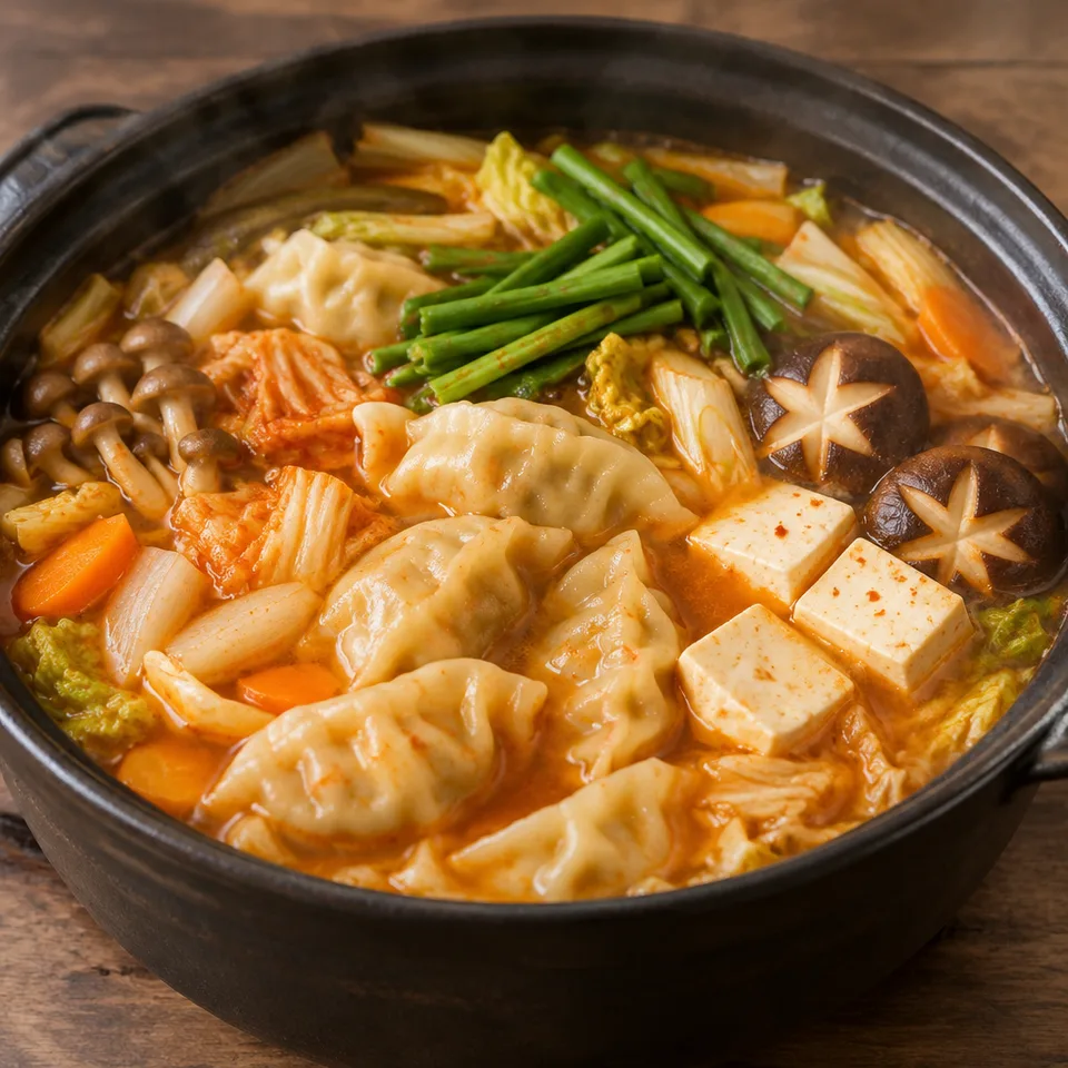 Kimchi Gyoza Nabe — serving inspiration