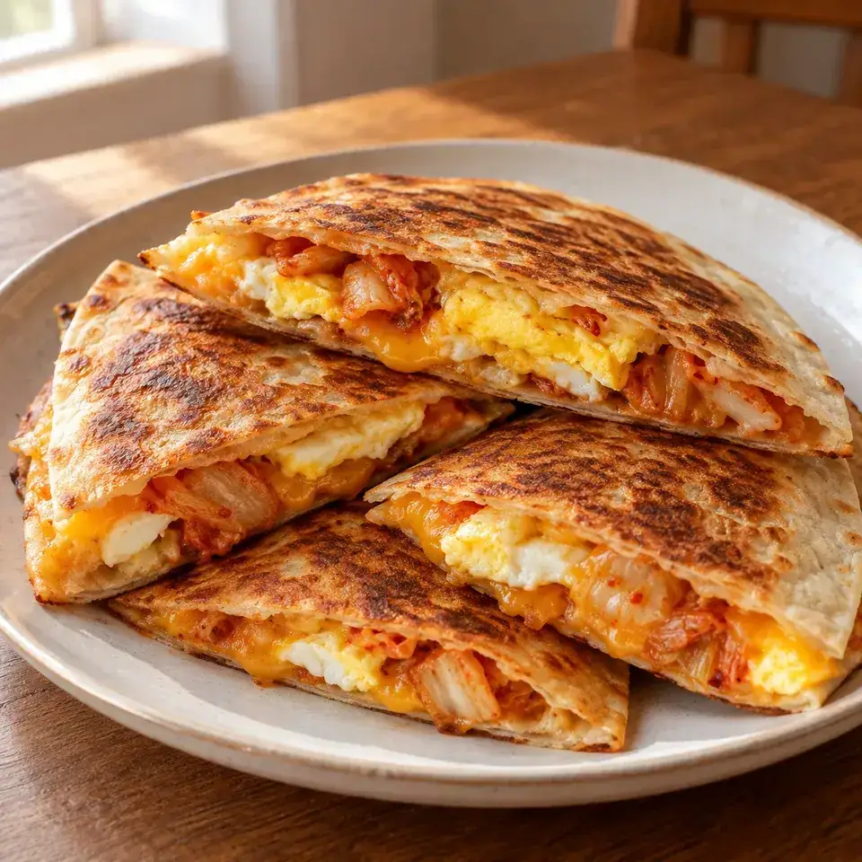 Kimchi Quesadillas — serving inspiration