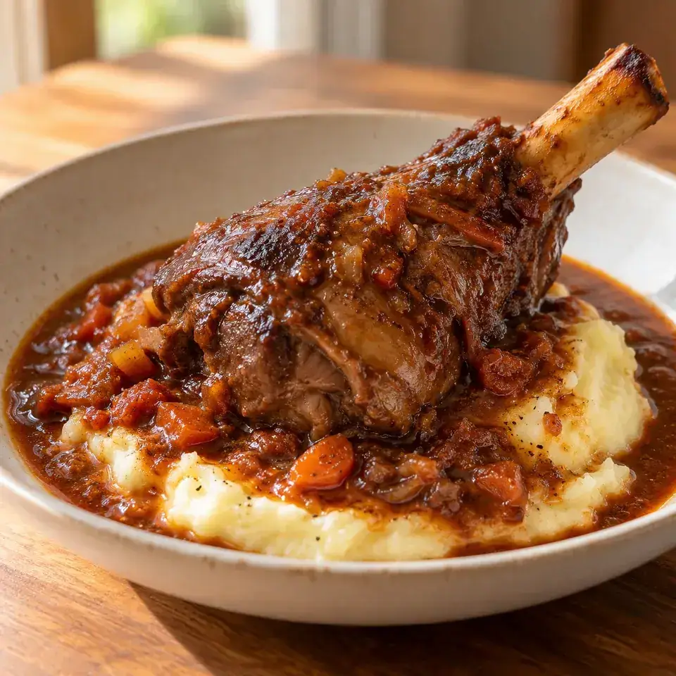 Lamb Shanks in Red Wine Sauce — serving inspiration