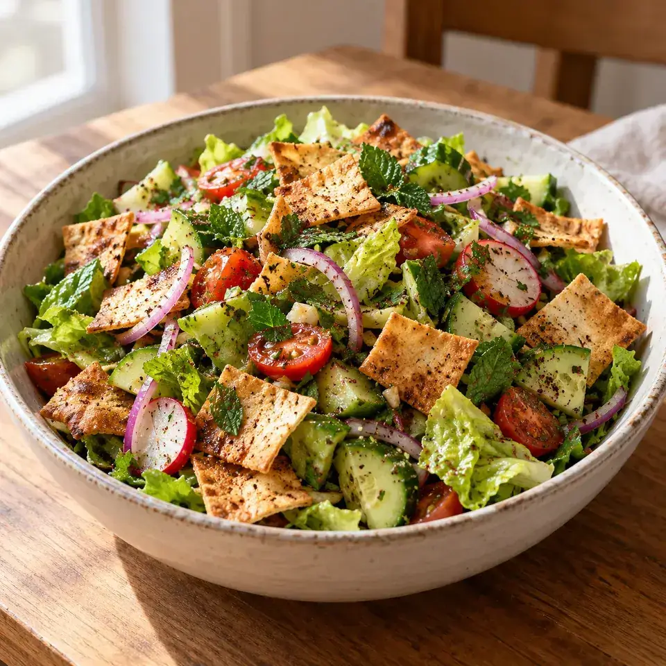 Lebanese Fattoush — serving inspiration
