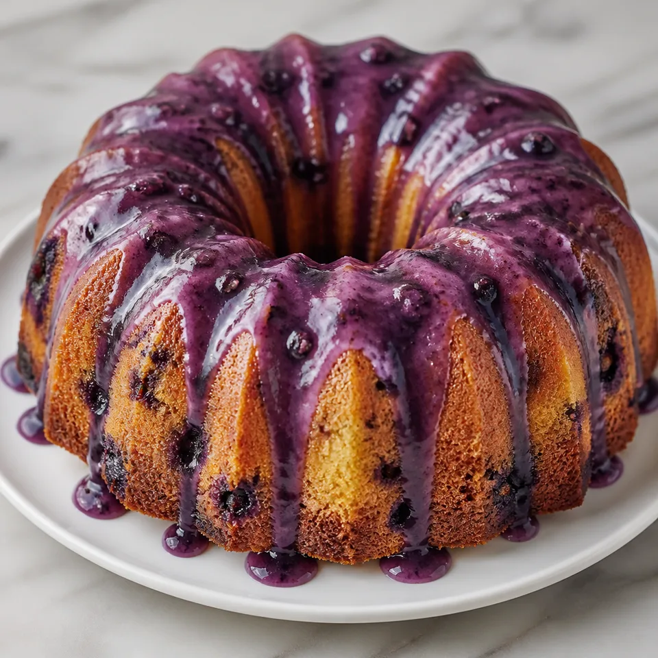 Lemon Blueberry Bundt Cake Recipe — serving inspiration