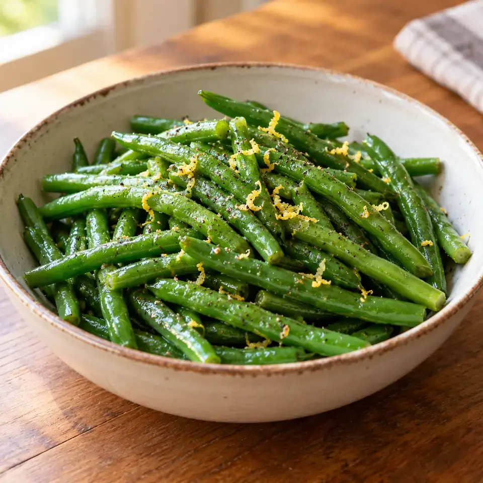 Lemon Butter Green Beans — serving inspiration