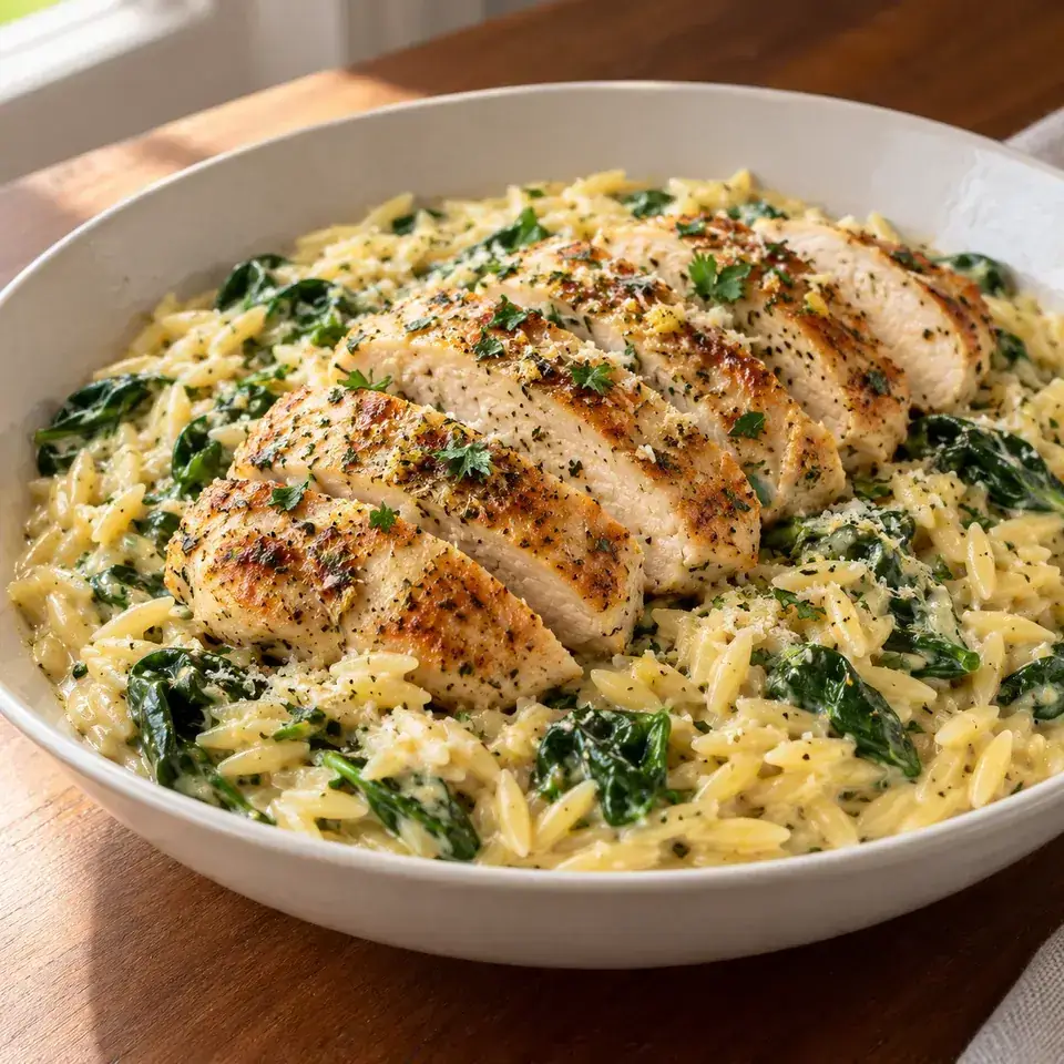 Lemon Chicken Orzo — serving inspiration