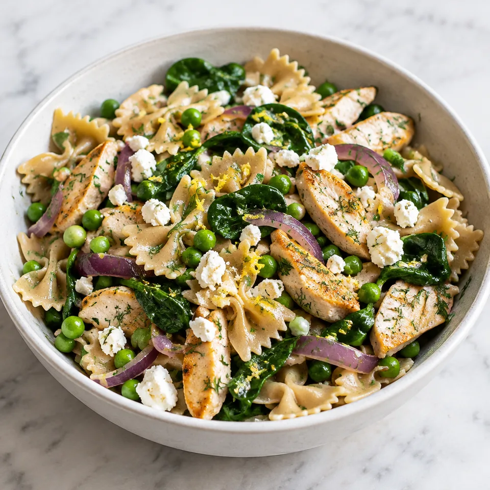 Lemon Dill Chicken Pasta with Goat Cheese — serving inspiration