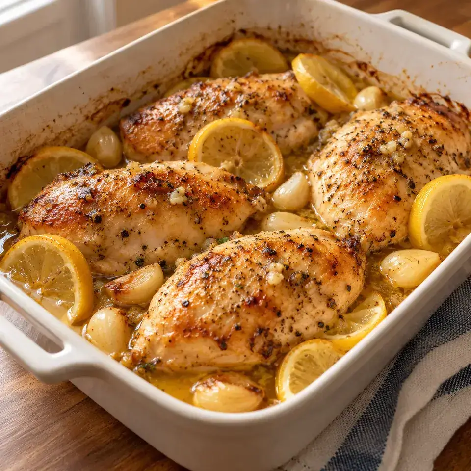 Lemon Garlic Roasted Chicken — serving inspiration