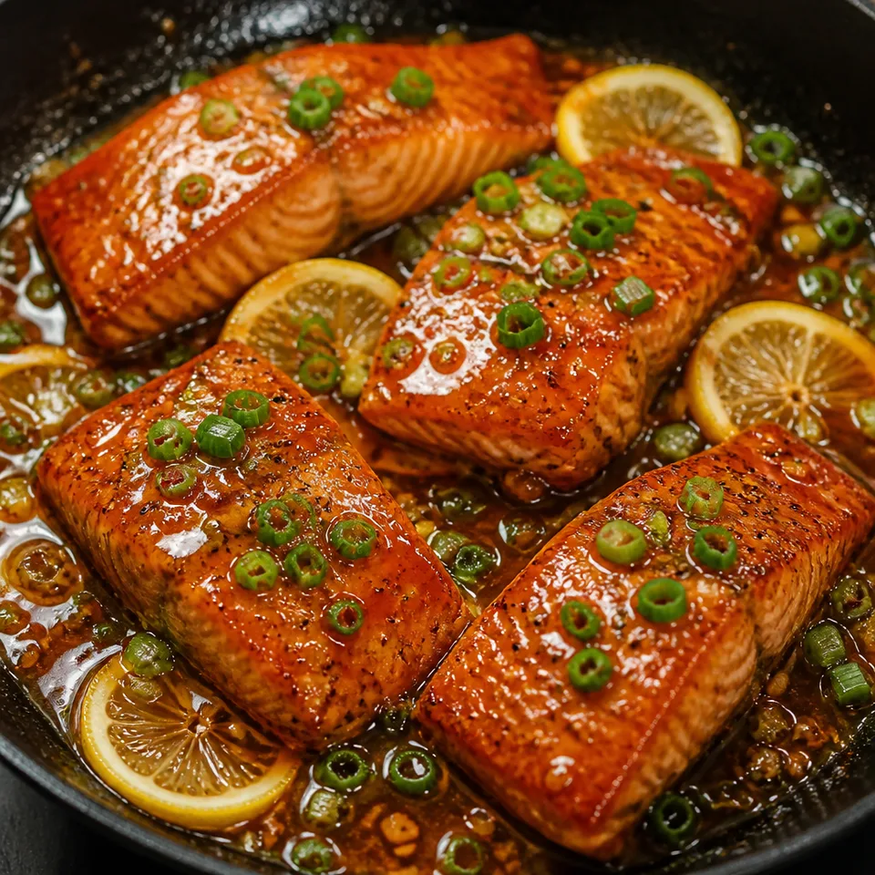 Lemon Honey Glazed Salmon — serving inspiration