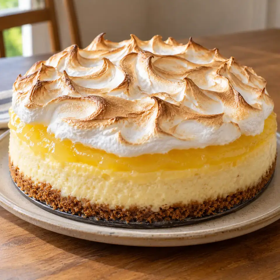 Lemon Meringue Pie Cheesecake — serving inspiration
