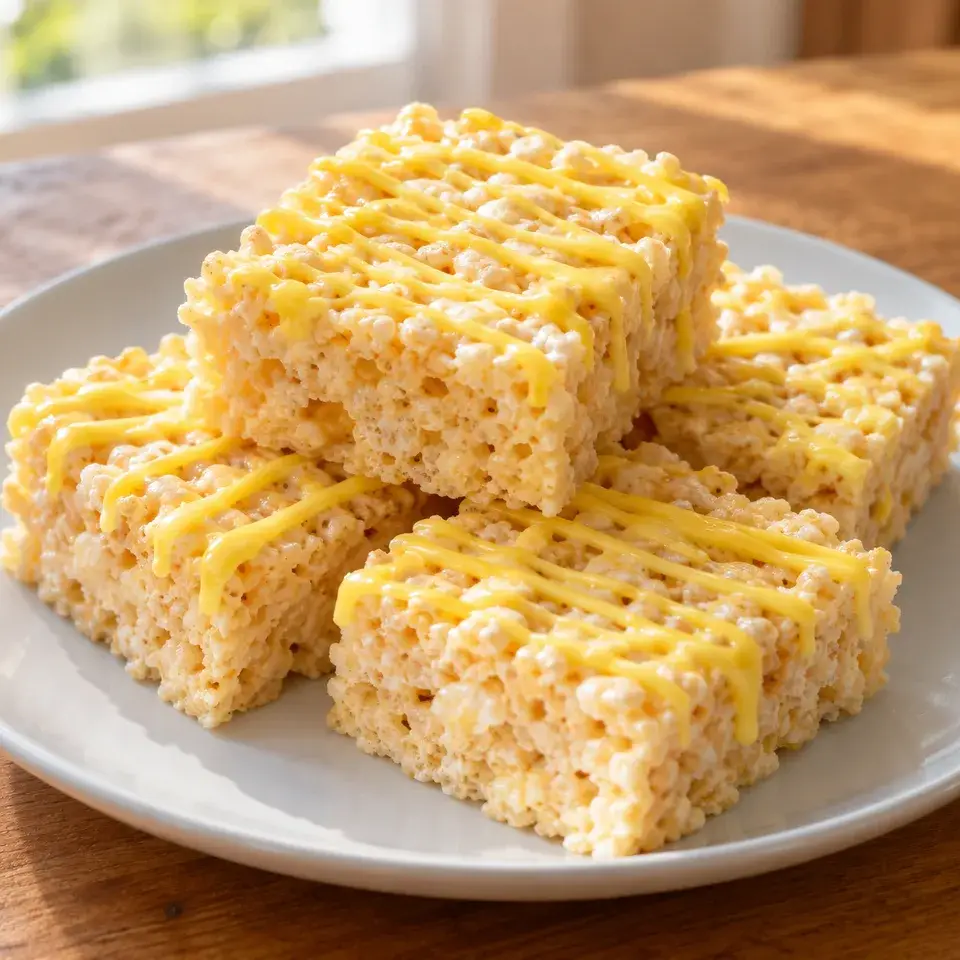 Lemon Rice Krispie Treats — serving inspiration