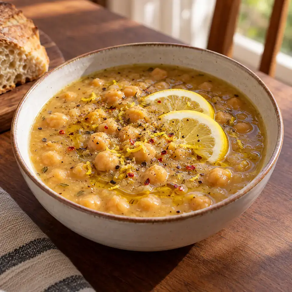Lemony Chickpea Soup — serving inspiration
