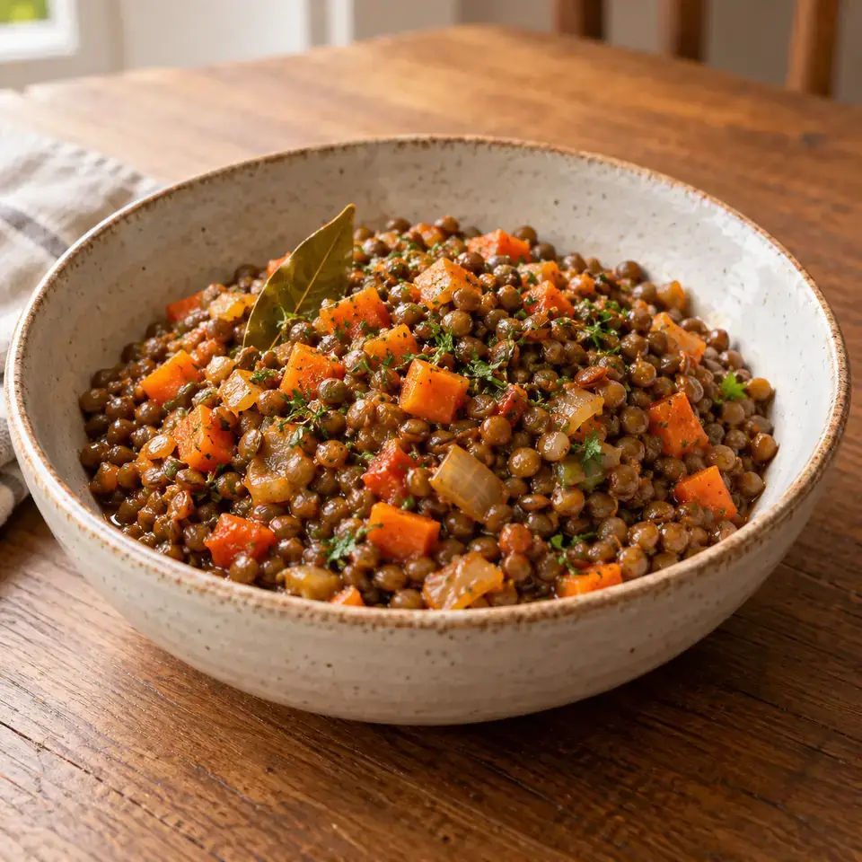 Lentil Ragout - French Puy lentil side dish — serving inspiration