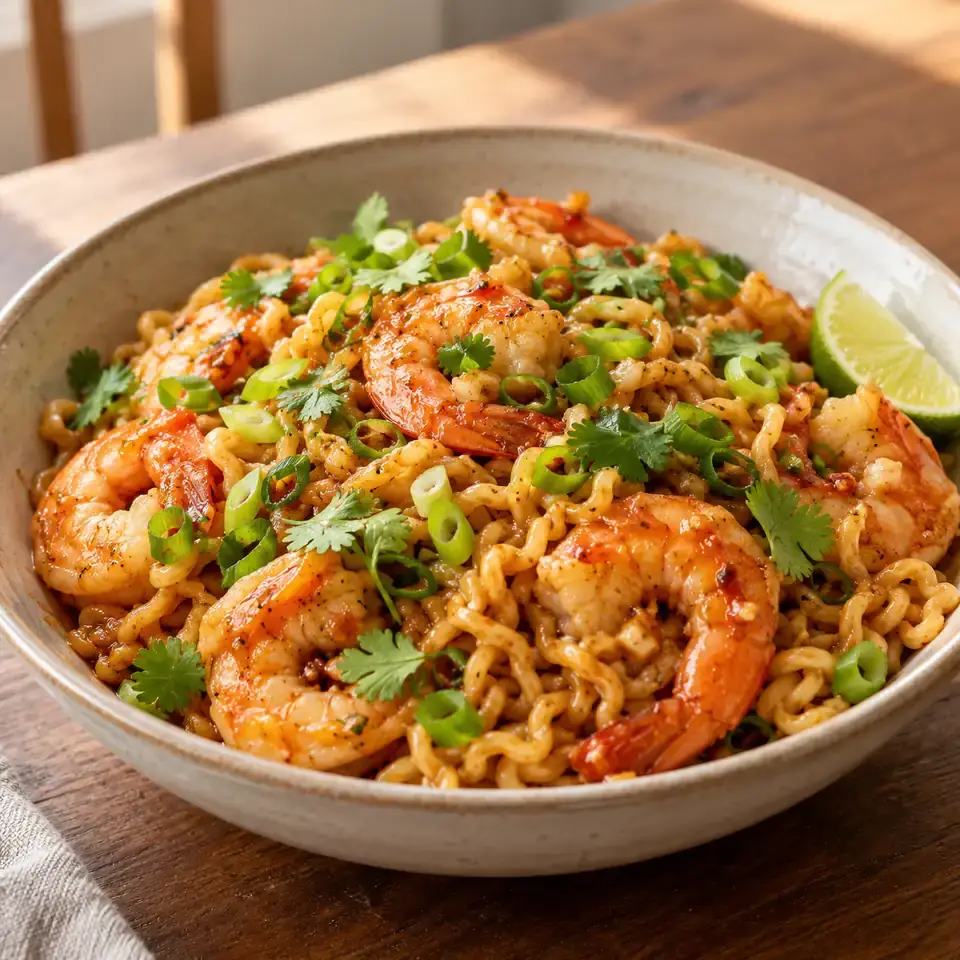 Lime Shrimp Dragon Noodles — serving inspiration