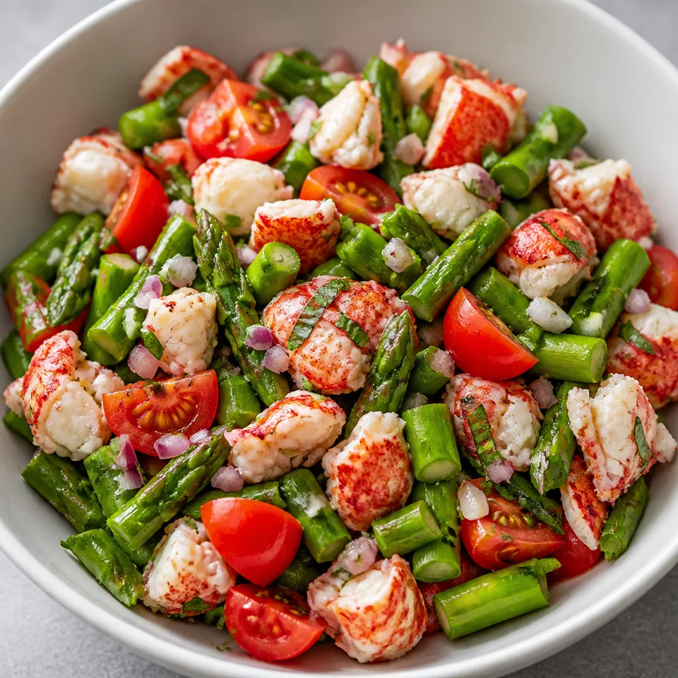 Lobster Asparagus Chopped Salad — serving inspiration