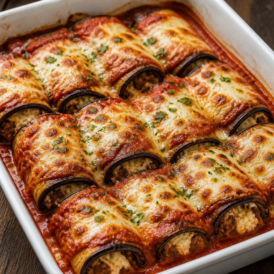 Low Carb Eggplant Lasagna Roll-Ups — serving inspiration