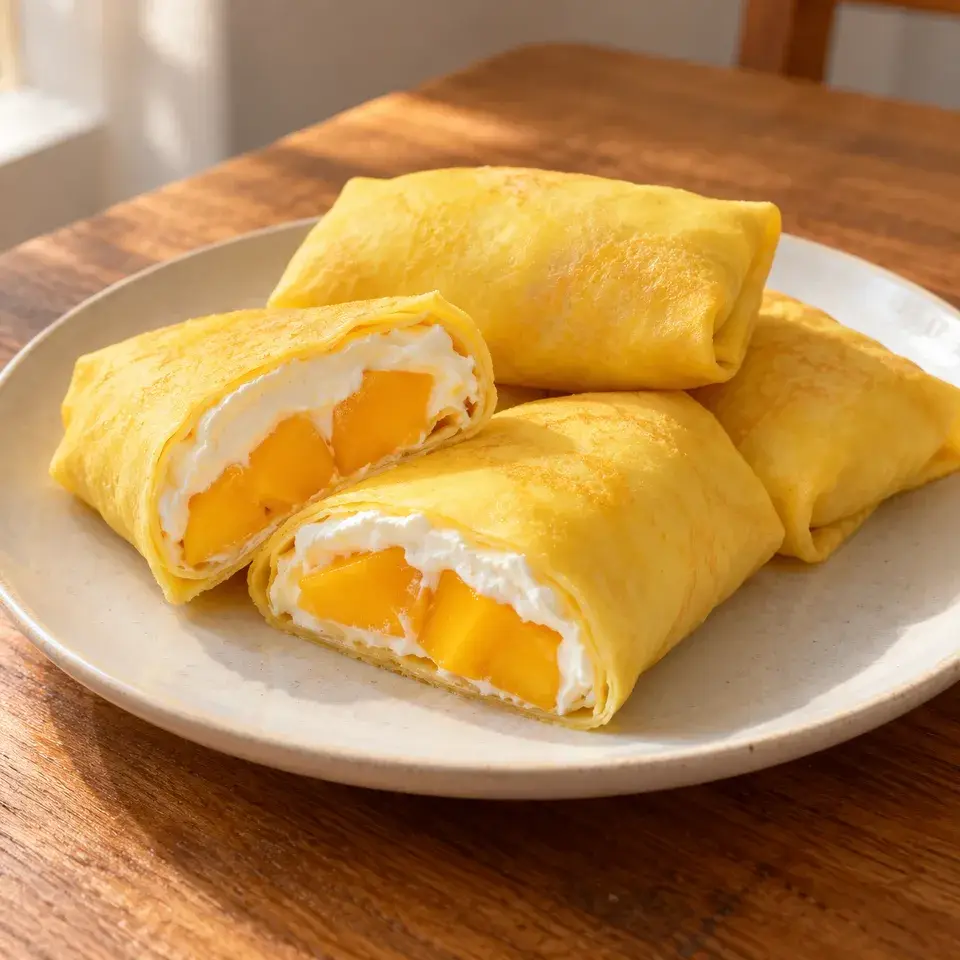 Mango pancakes — serving inspiration