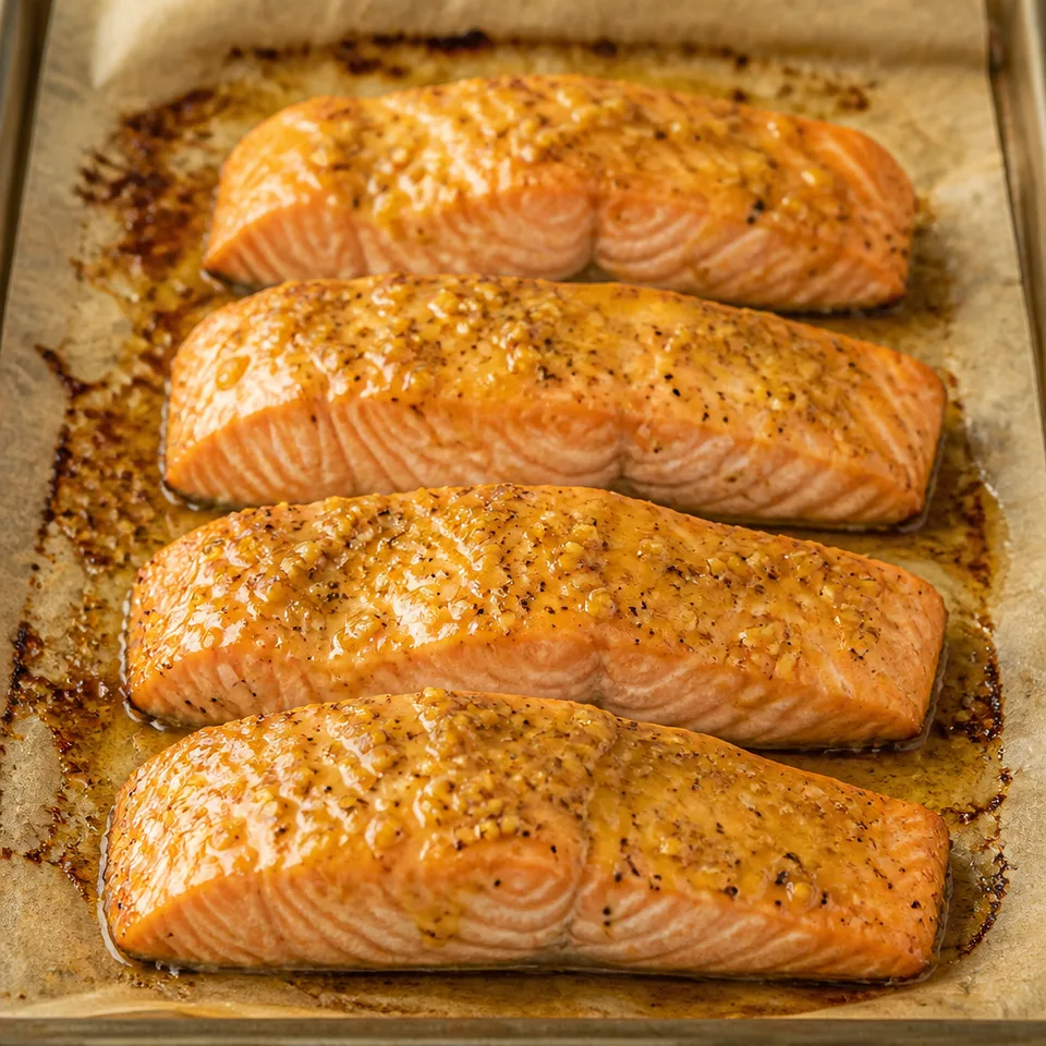 Maple Mustard Glazed Salmon — serving inspiration