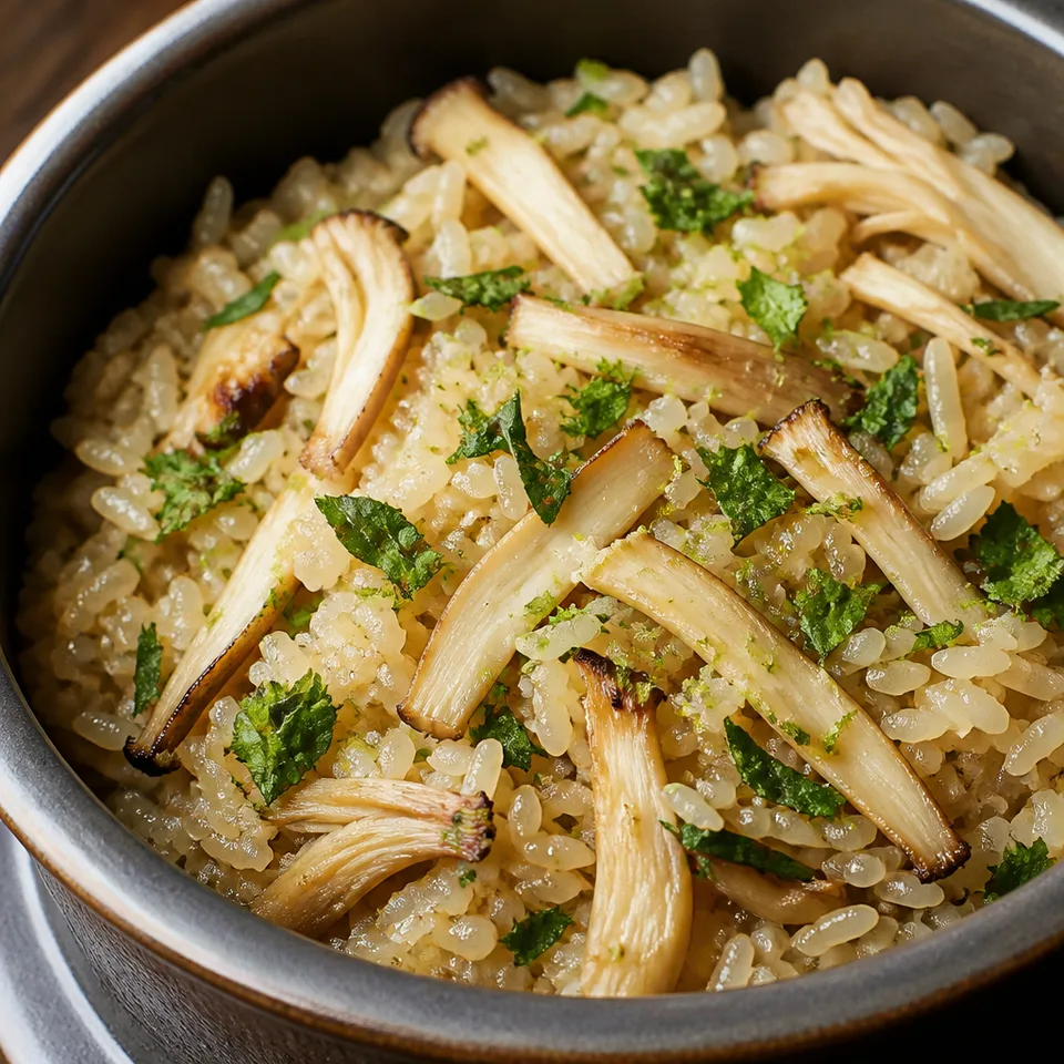 Matsutake Gohan (Pine Mushroom Rice) — serving inspiration