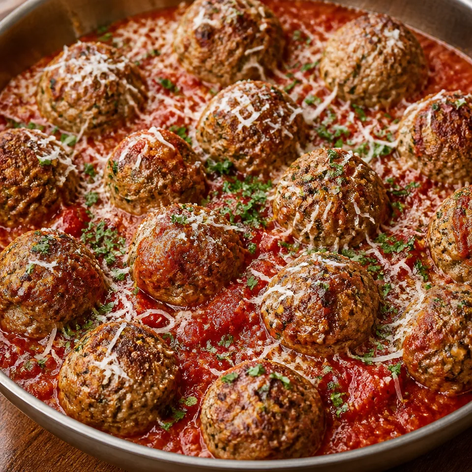 Meatballs Arrabiata — serving inspiration
