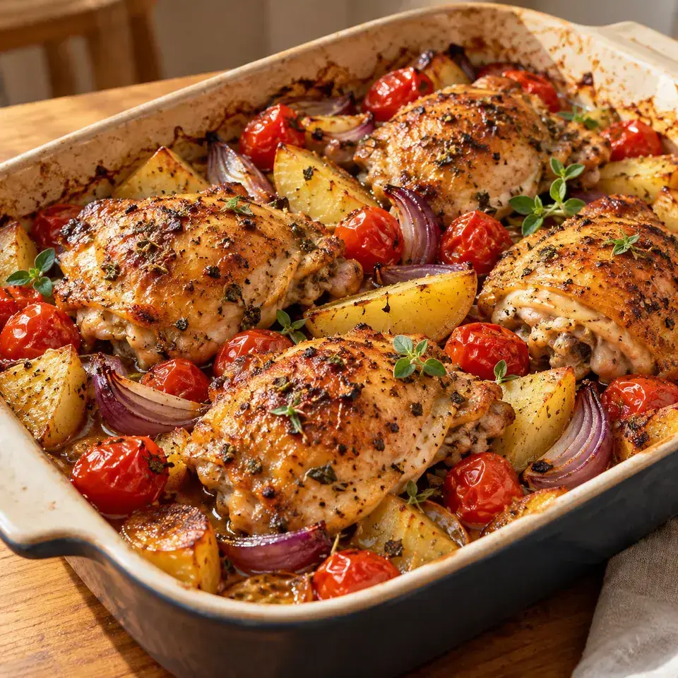 Mediterranean Chicken Dinner — serving inspiration
