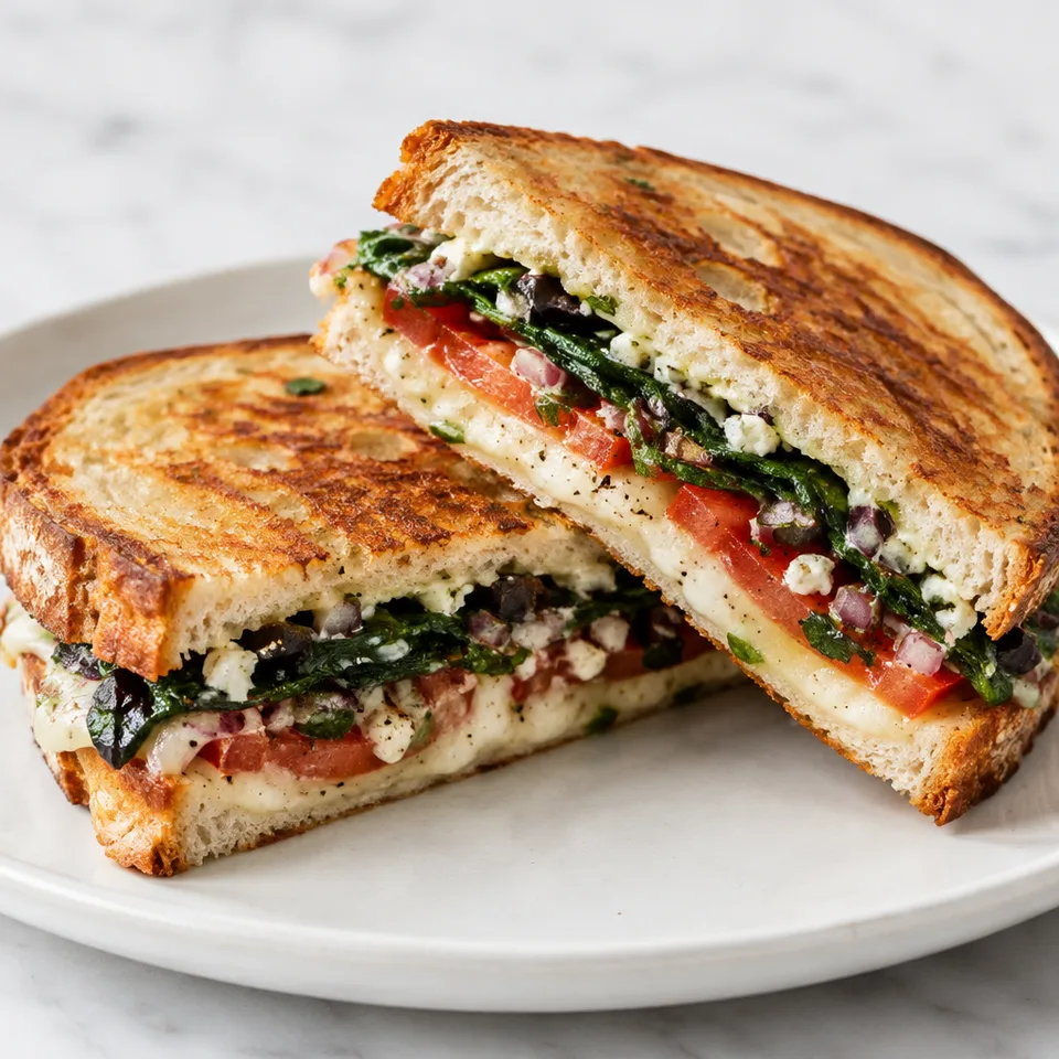 Mediterranean Grilled Cheese Sandwich — serving inspiration