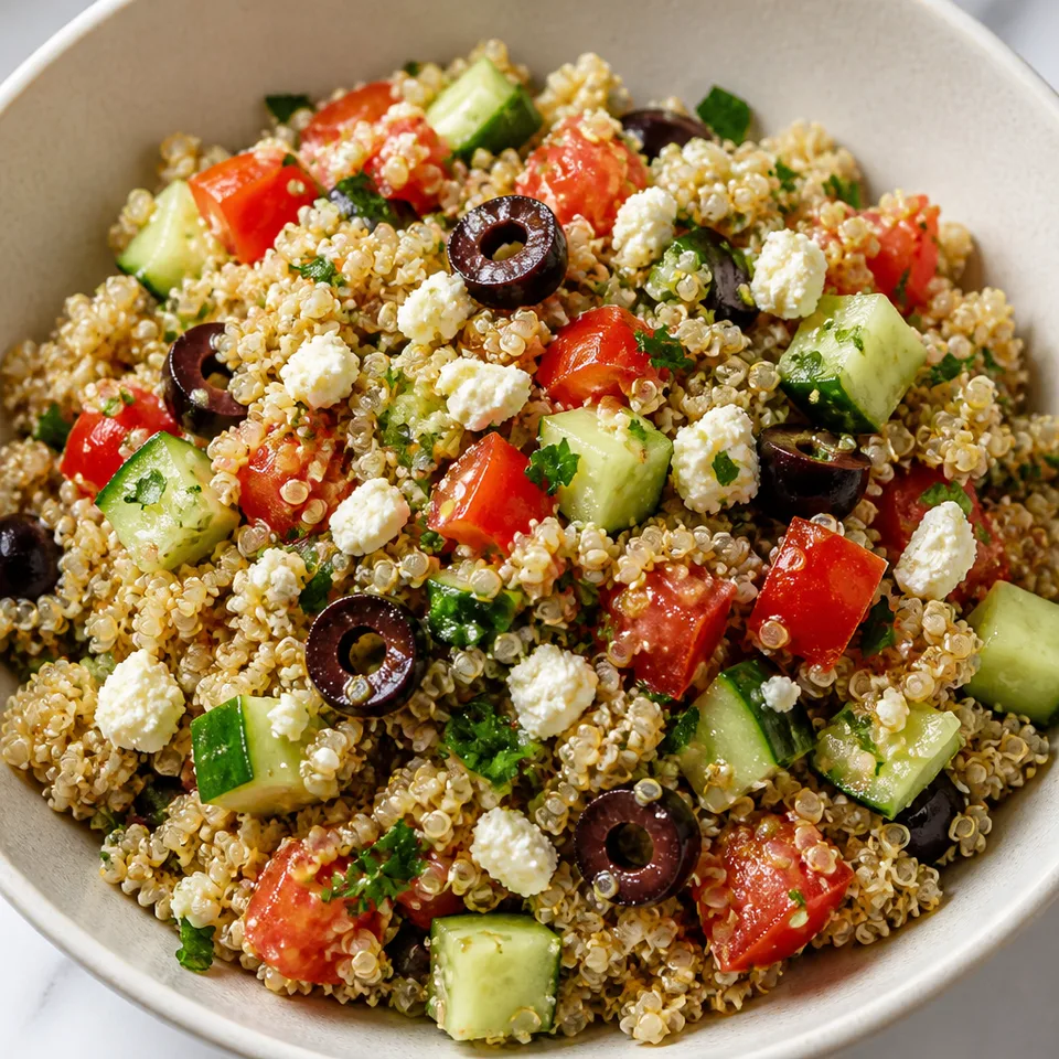 Mediterranean Quinoa Salad Bowl — serving inspiration
