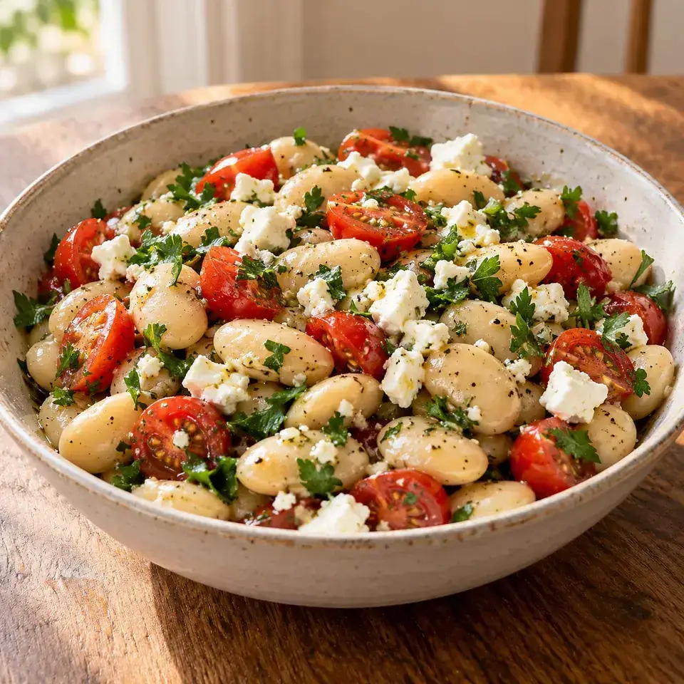 Mediterranean White Bean Salad — serving inspiration
