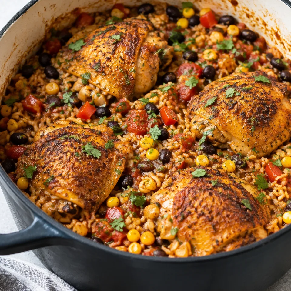 Mexican Chicken Rice Bake — serving inspiration