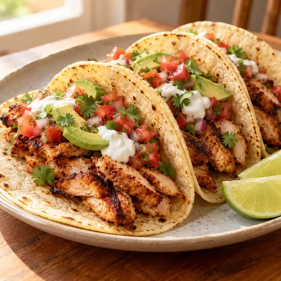 Mexican Grilled Chicken Tacos — serving inspiration