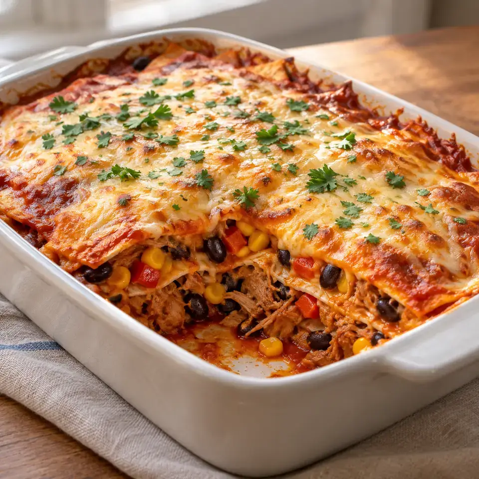 Mexican Lasagna Enchilada Stack — serving inspiration
