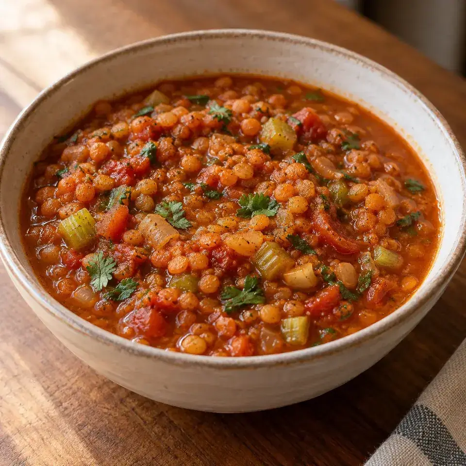 Mexican Red Lentil Stew — serving inspiration