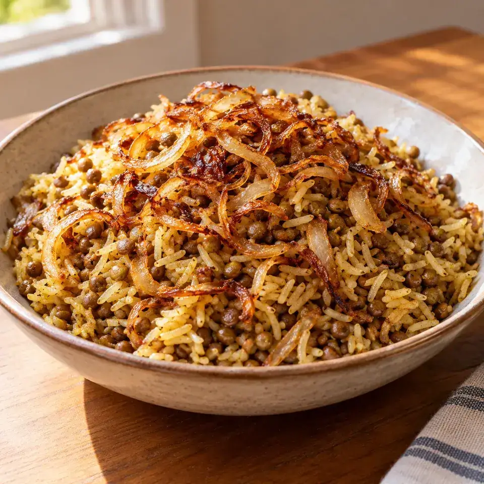 Middle Eastern Rice (Mejadra) — serving inspiration