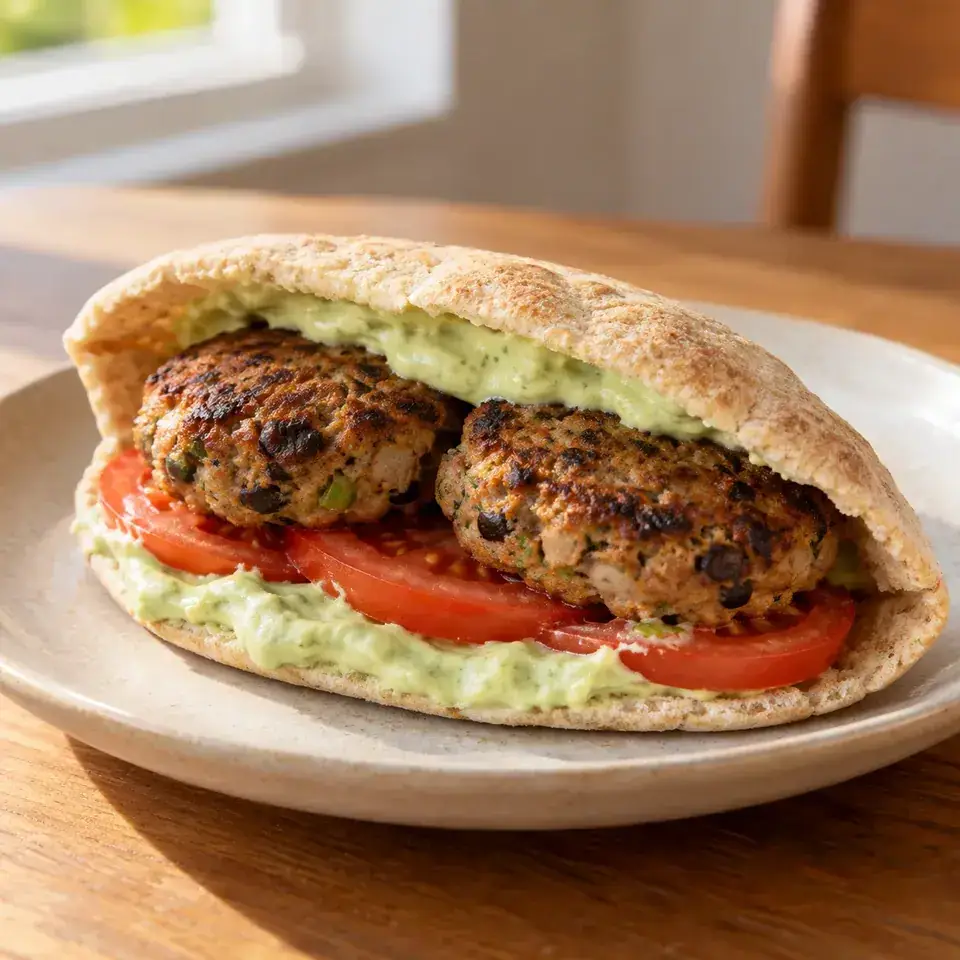 Mini Black Bean Turkey Burgers — serving inspiration