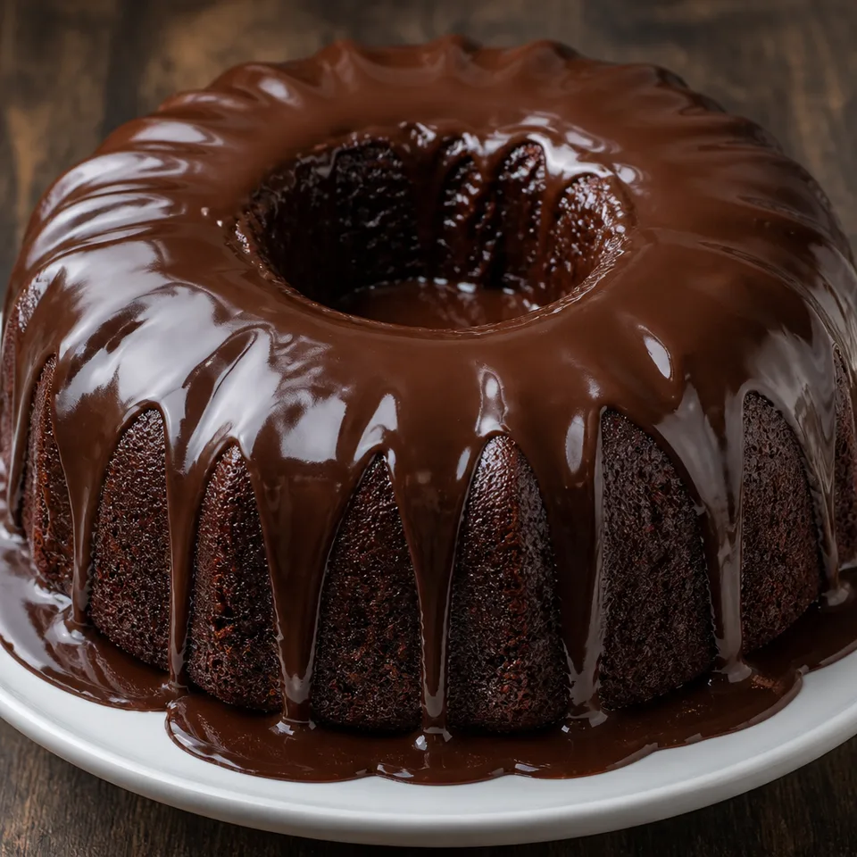 Moist Chocolate Bundt Cake — serving inspiration