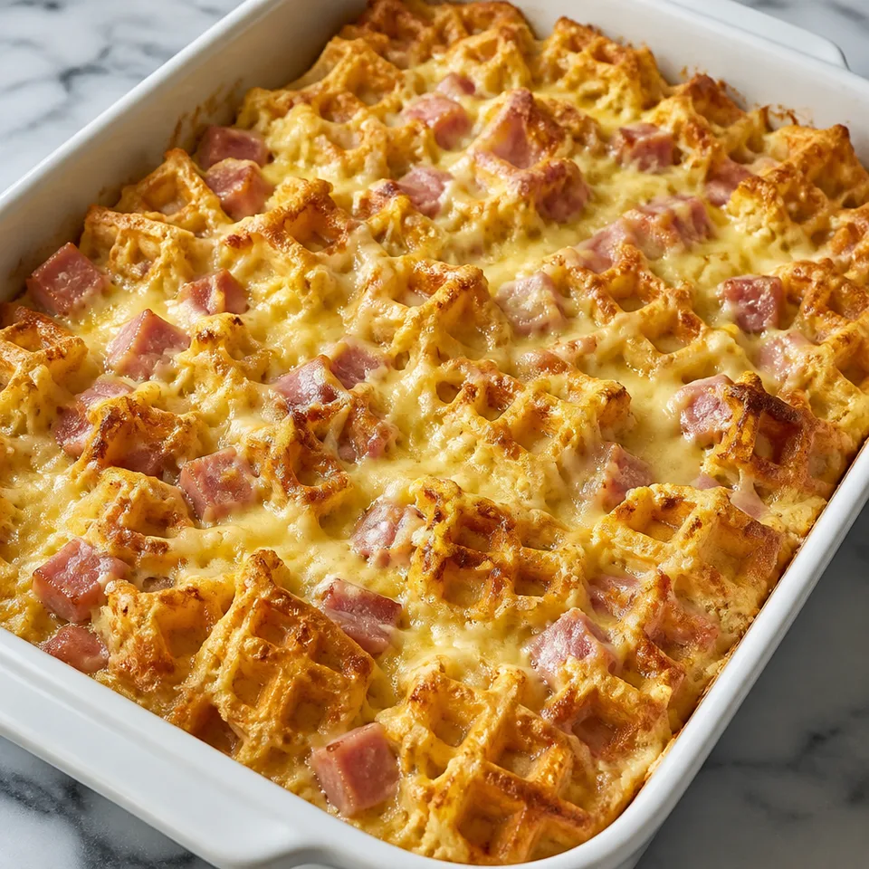 Monte Cristo Waffle Casserole — serving inspiration